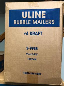 3 Cases of Bubble Mailers, 2 Different Sizes