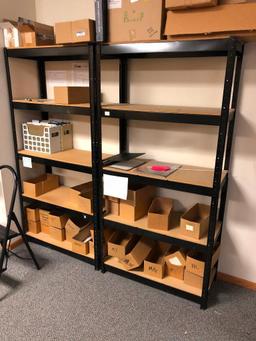 Lot of 13 Metal Shelving Units, Each: 72in x 36in x 15in