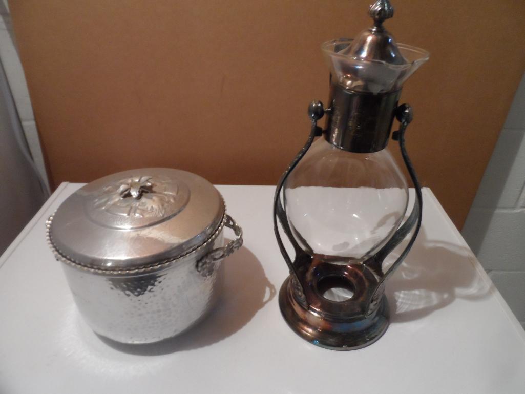 Vintage Aluminum Ice Bucket and Coffee Urn