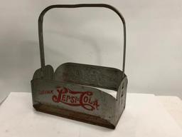 Vintage Tin Pepsi-Cola Six Pack Carrier