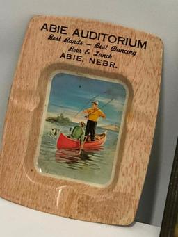 Vintage Advertising, Ashtray from Abie, Nebr, Wemer & Wemer Livestock Buyers Gibson, Sigourney