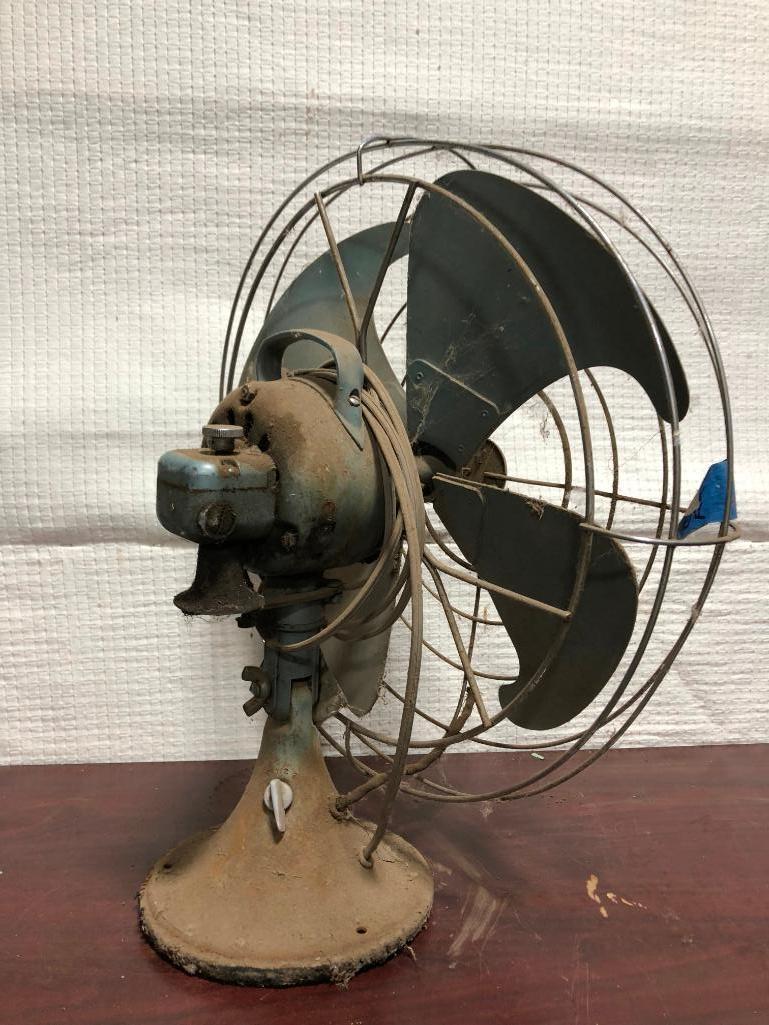 Vintage GE Electric Fan w/ Wire Cage, As-Is