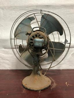 Vintage GE Electric Fan w/ Wire Cage, As-Is