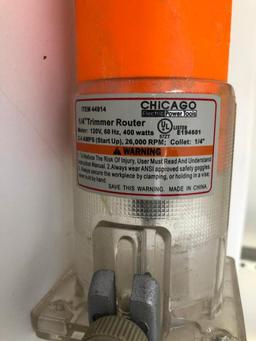 CHICAGO ELECTRIC, Mode 44914 1/4” Trim Router. Near new condition