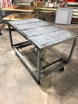 HD Steel Industrial Rolling Utility Cart, 30in x 50in x 34in High