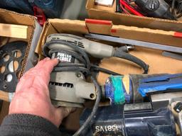 Bosch Jig Saw, Air Nailer, (2) Porter-Cable Orbital Sanders