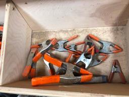 Large Bin of Hand Clamps