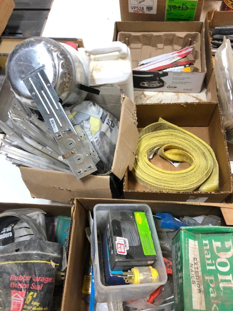 Supply Lot: Rope, Ear Protection, Hardware, Screwdrivers, Misc.