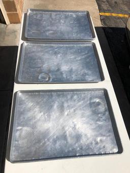 Lot of 5, NSF 18in x 26in Aluminum Sheet Pans, Very Clean