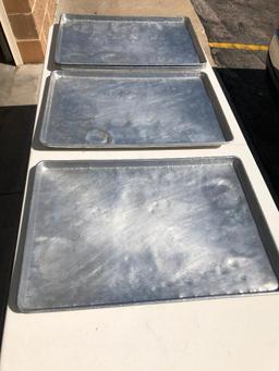 Lot of 5, NSF 18in x 26in Aluminum Sheet Pans, Very Clean