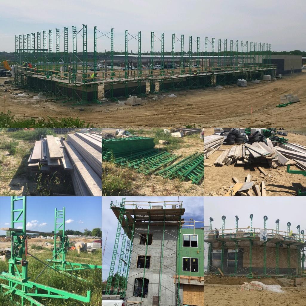 Complete Outfit of Non-Stop Scaffolding Industrial Masonry / Framing Scaffolding, See List Below