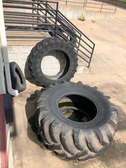 Set of Cross Fit Tractor Tires, 9 in Total, Various Sizes