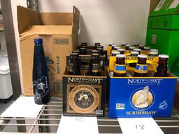 Booze: MIO Sparkling Sake, North Coast Old Rasputin & Scrimshaw