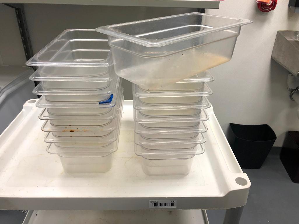 Lot of 16, Cambro Camware Clear Food Pans 1/3 Size 6in Deep 34CW