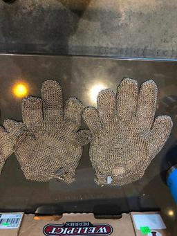 Lot of 4 Niroflex 2000 Metal Mesh Gloves - S, M, L, XL