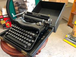1930's Vintage Remington Rand Model No. 1 Noisy Noiseless Portable Typewriter w/ Orig. Case