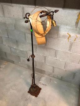 Antique Iron Floor Lamp, Needs Restoration, As-Is