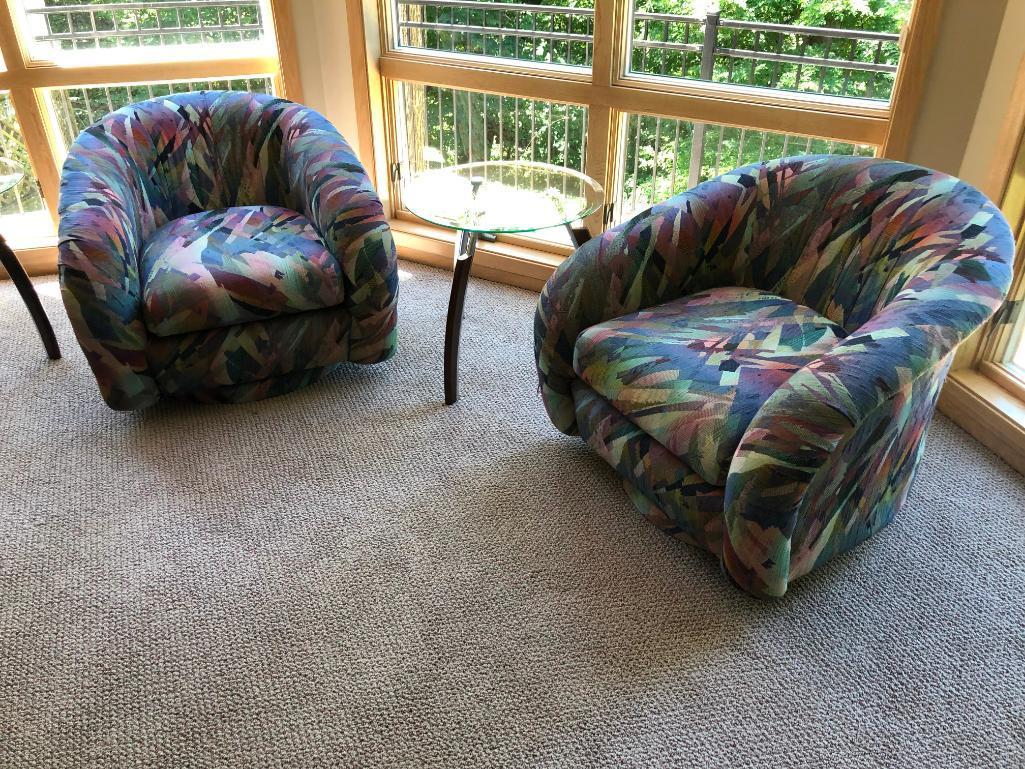 Lot of 2 Fancy Upholstered Chairs