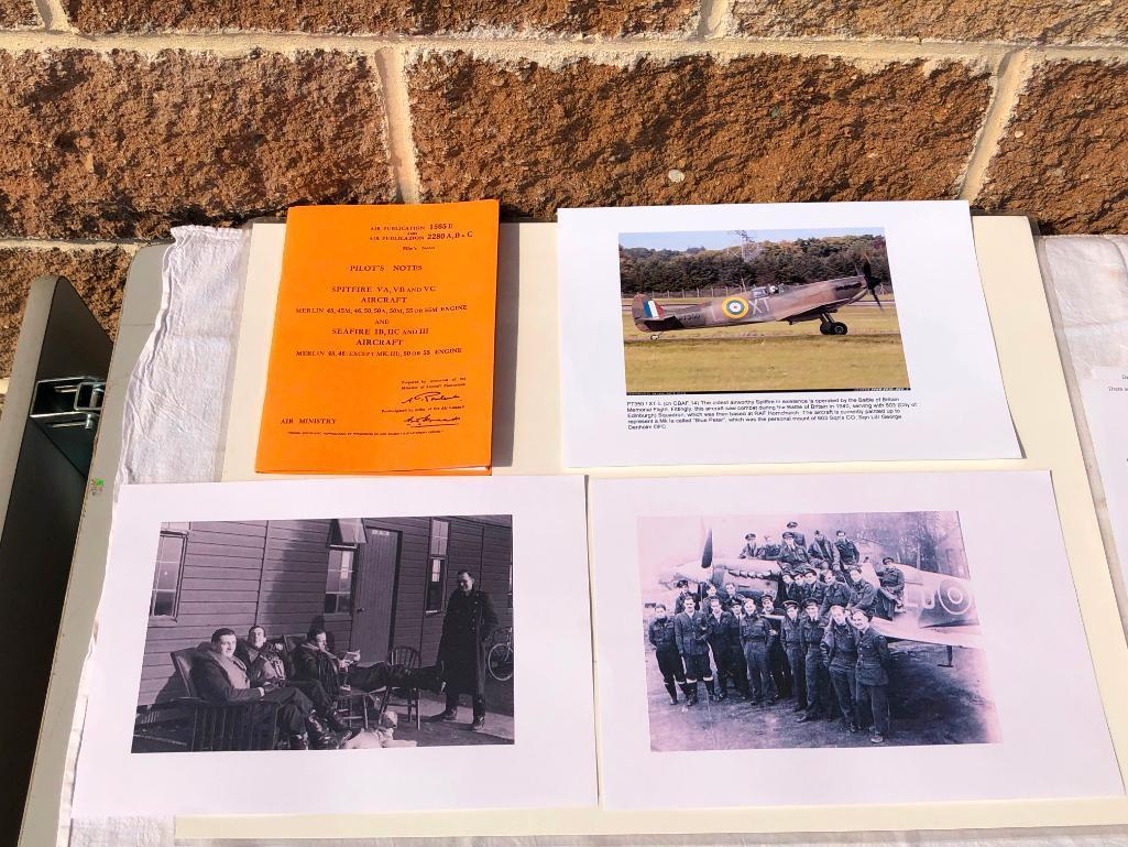 Photographs and Spitfire Notebook, Pilot's Notes, Spitfire VA, VB & VC Aircraft