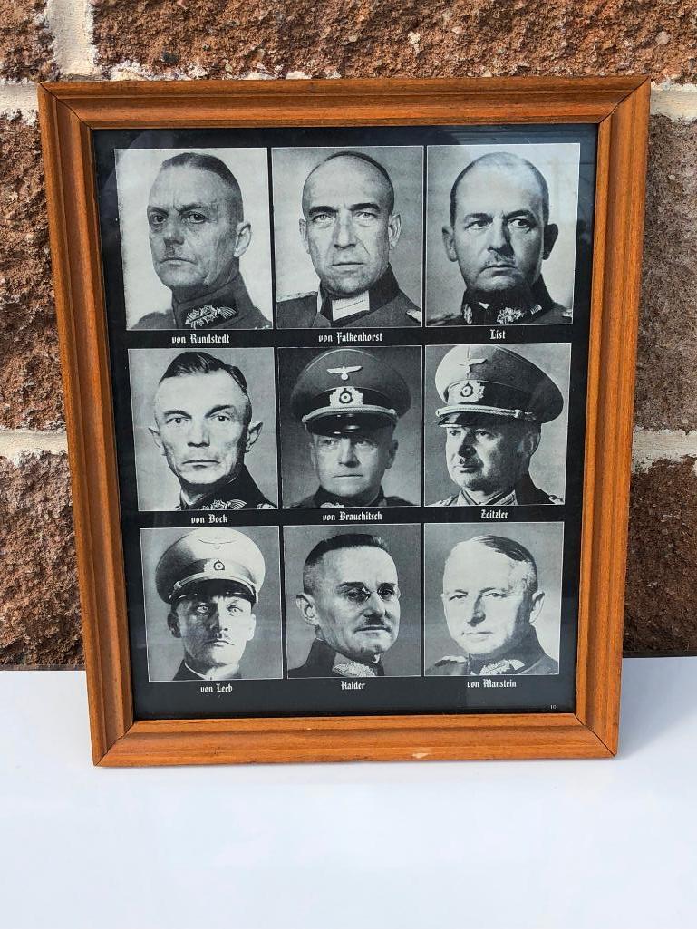 Framed Picture of Nine Nazi Officers