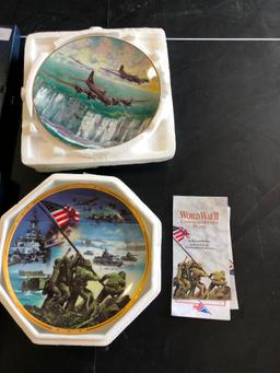 Lot of 4 Military Related Decorative Plates, Coalport RAF Commemoration Plate, See Images