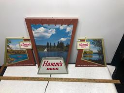 Hamm's Beer 3 Part Lighted Sign