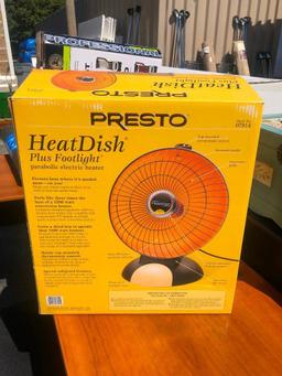 Presto Heat Dish Plus Footlight Parablolic Electric Heater, Like New or New