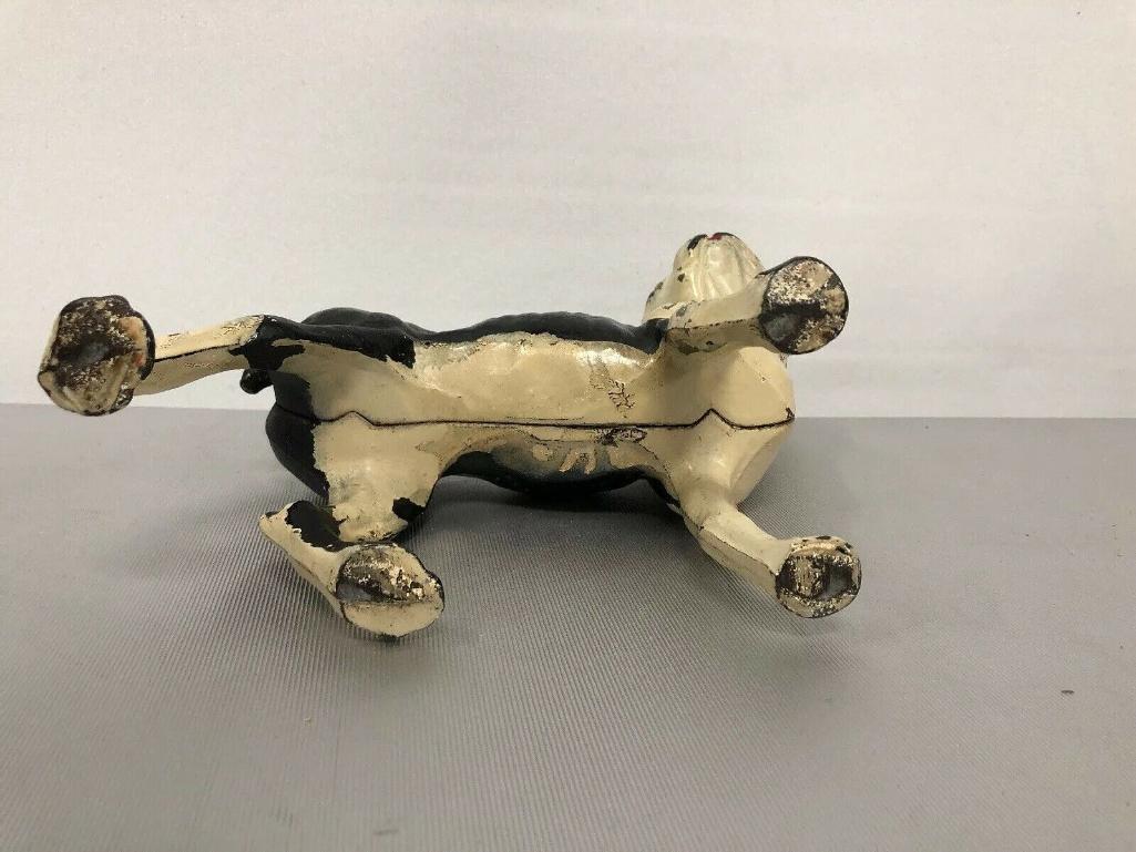 ANTIQUE HUBLEY Boston Terrier CAST IRON DOG HOME ART STATUE SCULPTURE DOORSTOP. 10in x 10in x 5in