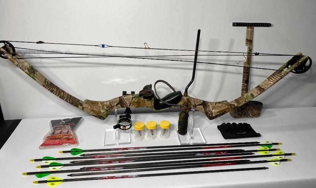 Browning Compound Bow, Case, Quiver, Arrows & Misc. Supply