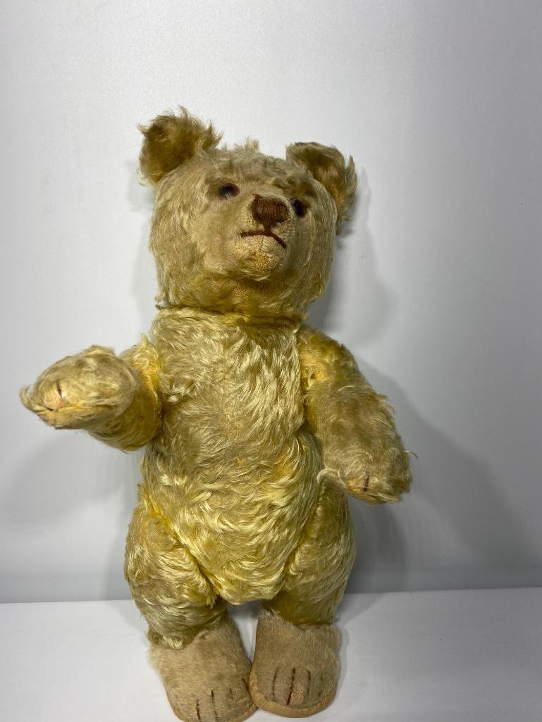 Original Teddy FD Roosevelt Teddy Bear, Jointed 18in, c. early 1930's w/ Provenance, Possible Steiff