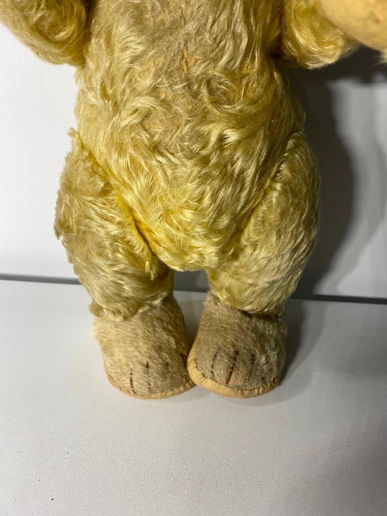 Original Teddy FD Roosevelt Teddy Bear, Jointed 18in, c. early 1930's w/ Provenance, Possible Steiff