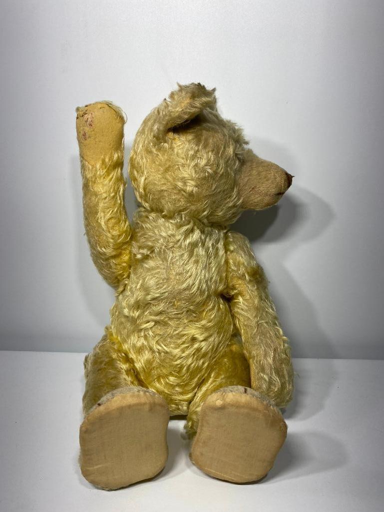 Original Teddy FD Roosevelt Teddy Bear, Jointed 18in, c. early 1930's w/ Provenance, Possible Steiff