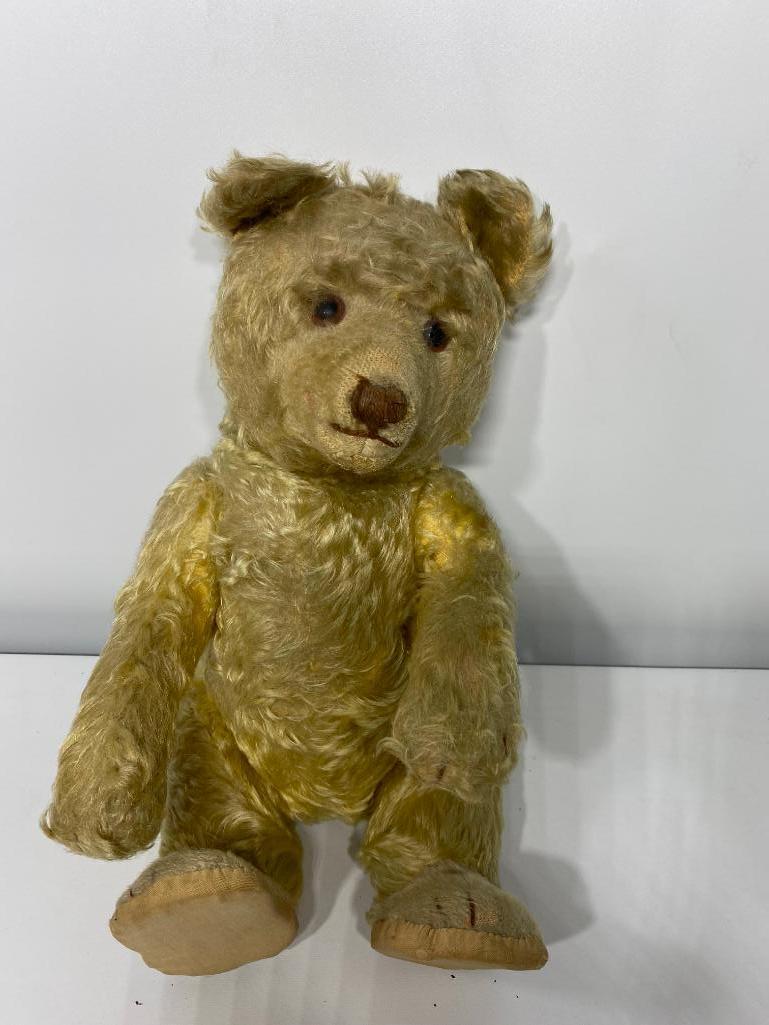 Original Teddy FD Roosevelt Teddy Bear, Jointed 18in, c. early 1930's w/ Provenance, Possible Steiff