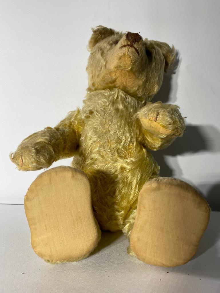 Original Teddy FD Roosevelt Teddy Bear, Jointed 18in, c. early 1930's w/ Provenance, Possible Steiff