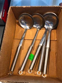 Group of Kitchen Utensils, Ladels, Spoons