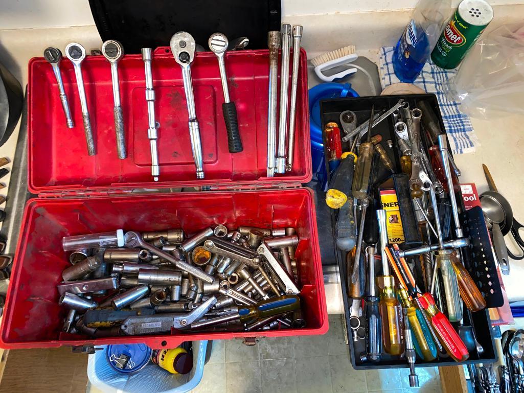 Toolbox Full of HD Sockets and Ratchets