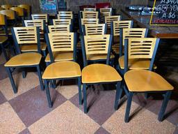 Restaurant Chairs, Wooden Ladder Back, Iron Frame, 20 x's $