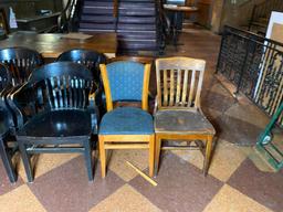 Lot of 15 Misc. Style Solid Wood Chairs