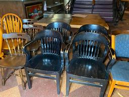 Lot of 15 Misc. Style Solid Wood Chairs
