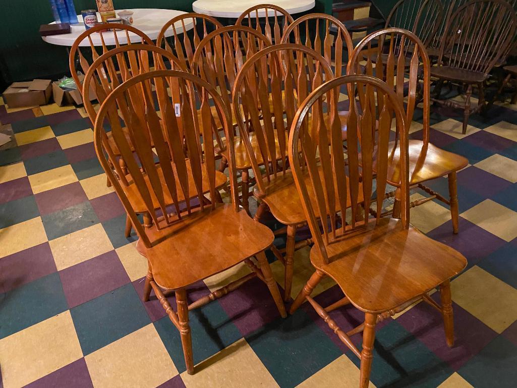 Restaurant Chairs, Solid Wood Windsor Style, 10 x's $