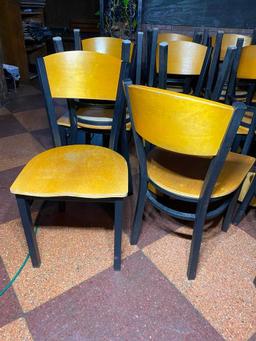 Restaurant Chairs, Wooden Back/Seat, Iron Frame, 24 x's $