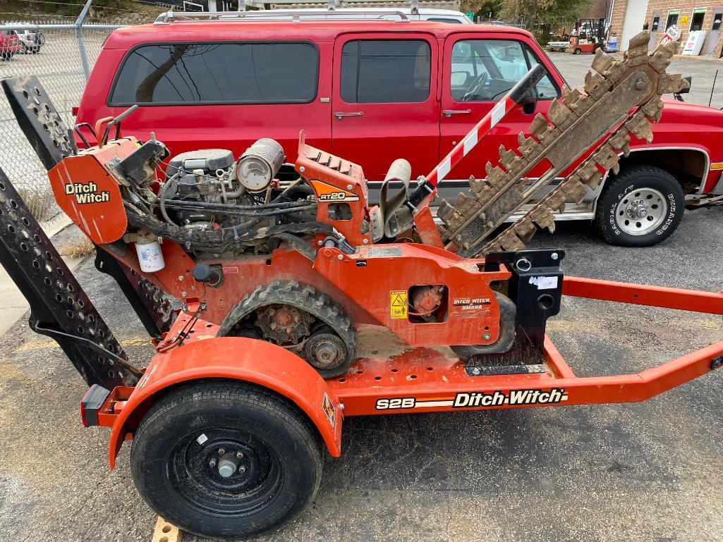 2015 Ditch Witch RT20 Trencher w/ Ditch Witch S2B Trailer - Just 140 Hours, VG Cond, Runs Great