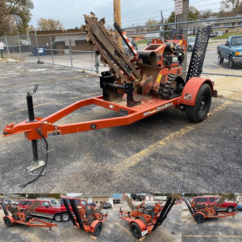 2015 Ditch Witch RT20 Trencher w/ Ditch Witch S2B Trailer - Just 140 Hours, VG Cond, Runs Great