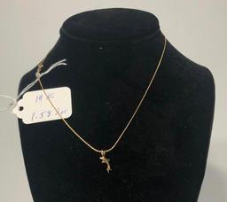 14k Gold Necklace w/ Pendant