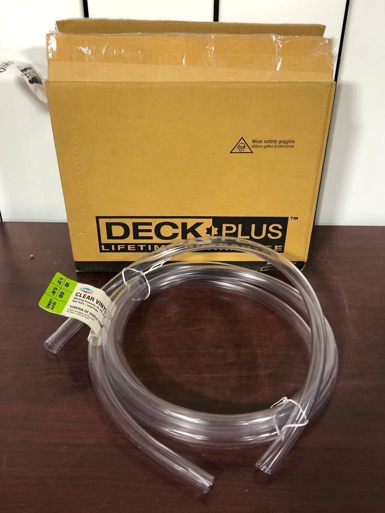 (11) Ten Boxes of Deck Plus Gray Composite 10x3 Screws, EZ-FLO Clear Vinyl Tube