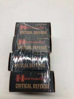 (4) Four Hornady Critical Defense 45 Auto 185 GR FTX MSRP: $29.99