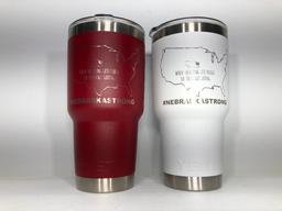 (2) Yeti 36oz Rambler Tumbler Red Limited Edition Nebraska Strong with Magslide, Yeti 36 oz Rambler