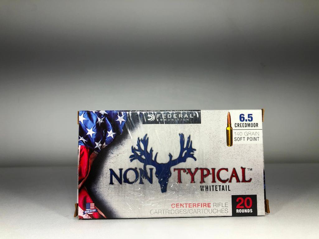 (3) Three Non Typical Whitetail Centerfire Rifle Cartridges 6.5 Creedmor 140 Grain MSRP: $25.99