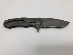 Microtech Marfione Custom Knives Starlord Tri-Tone Stonewash with Distressed Hardware