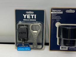 3 Items: Yeti Molle Zinger, Rambler Hot Shot Cap, Yeti Bottle Opener